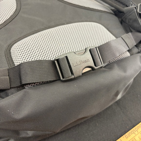 EUC LL Bean Super Deluxe XL Backpack Book Pack Bookbag 41L Black 290888 - Picture 11 of 14